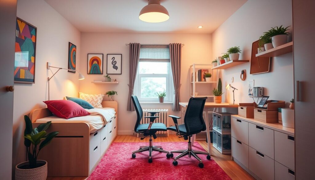 multi-functional bedroom workspace