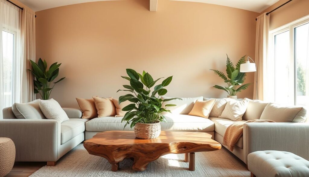 natural tones living room cozy