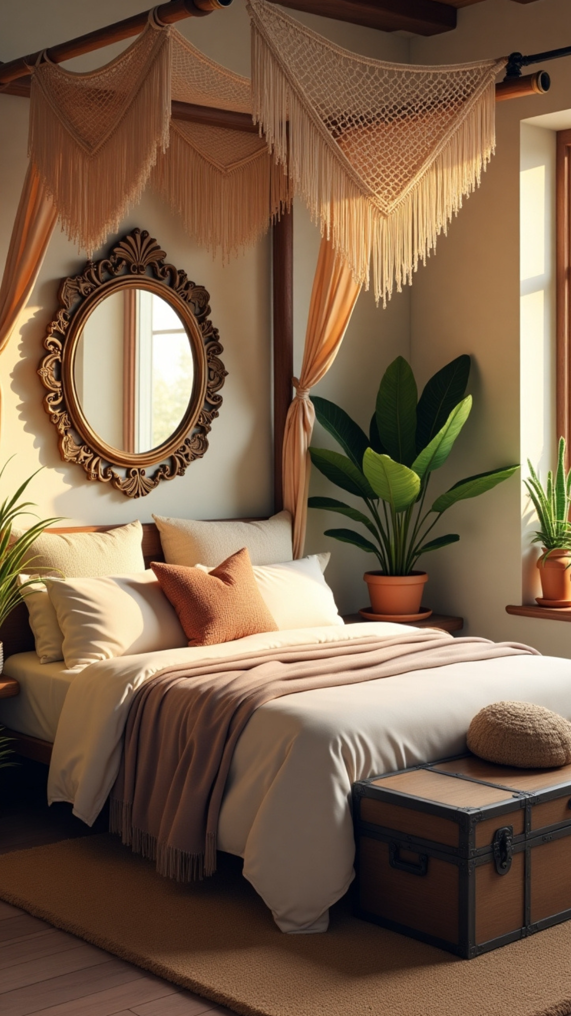 BohoChicBedroom_NaturalFurniture