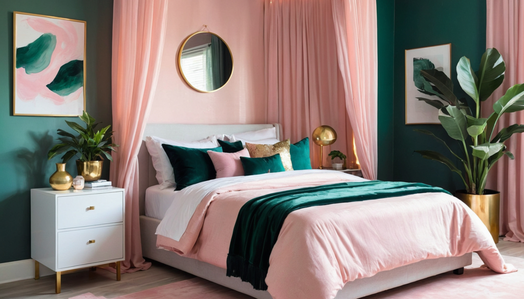 A bedroom inspired by the movie Wicked