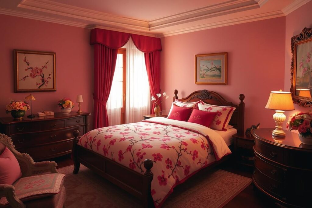 cherry themed bedroom