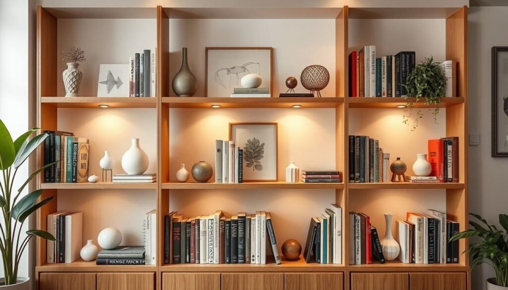 styling bookshelves