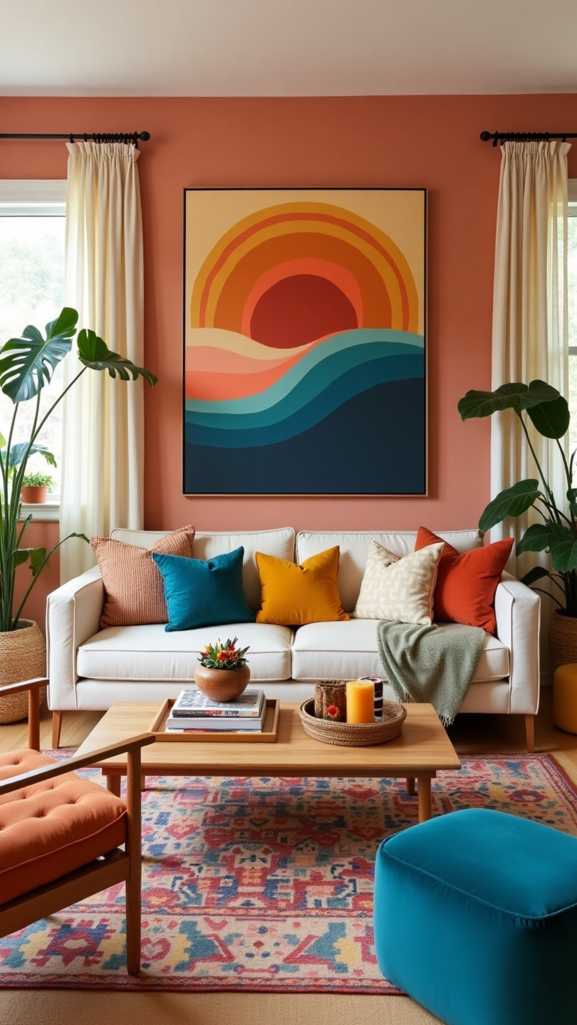 Colorful Boho Living Room