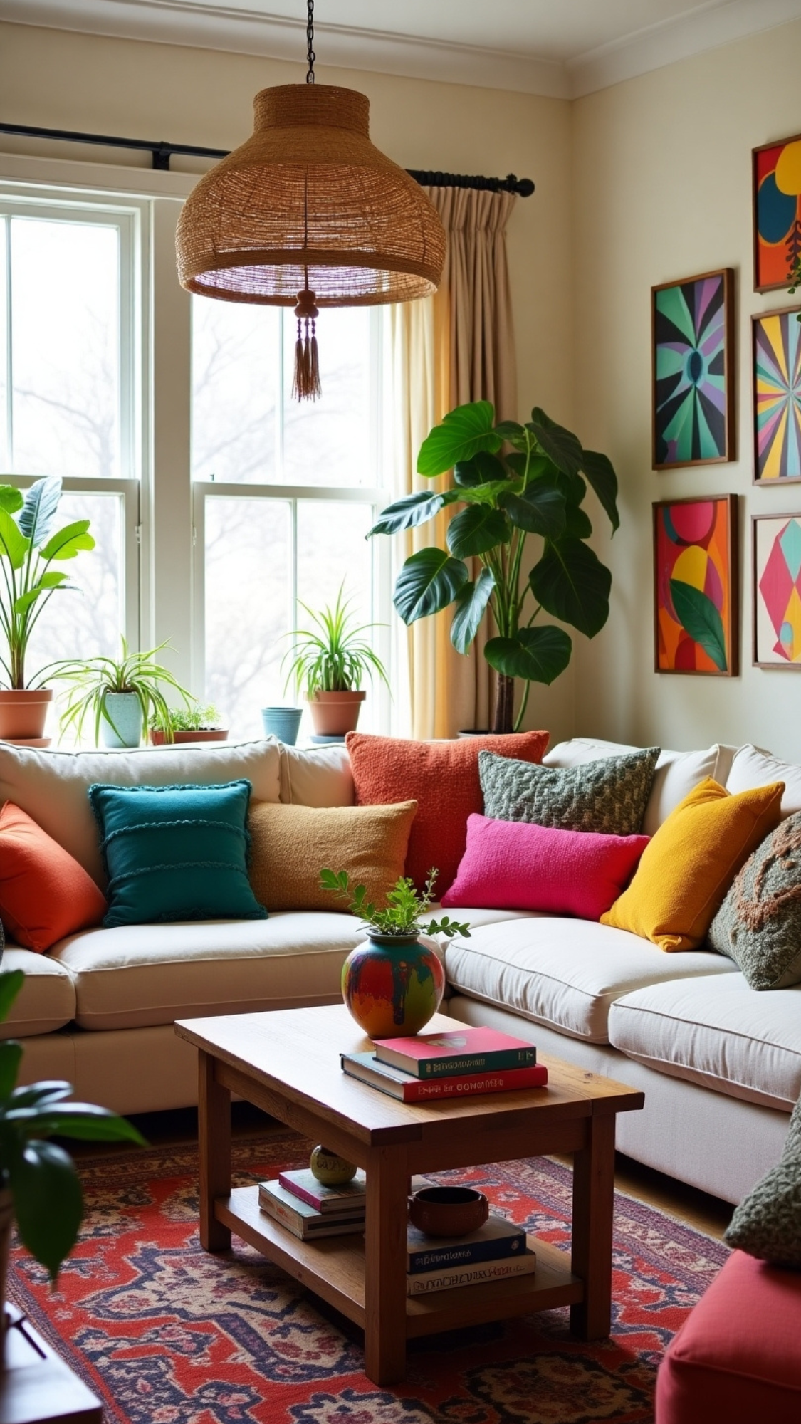 Colorful Boho Living Room