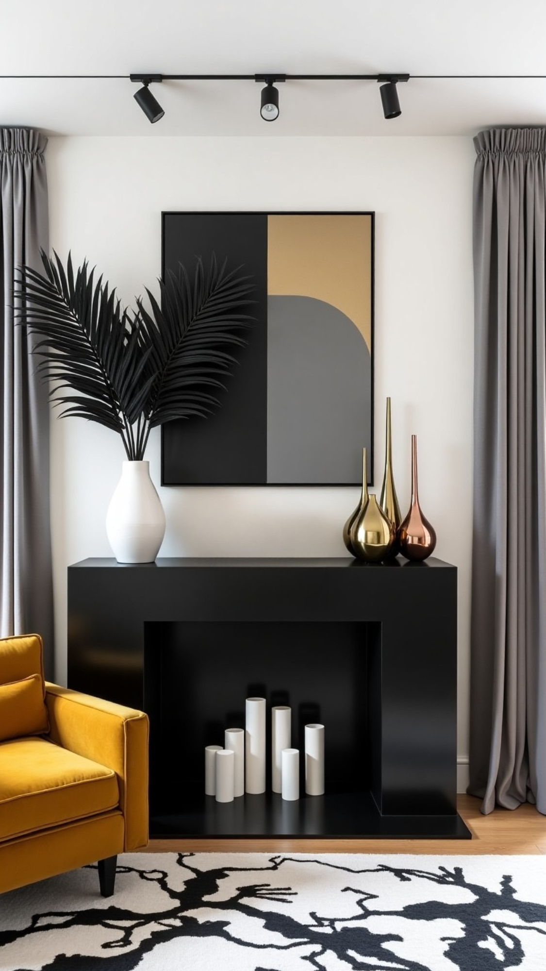 FireplaceMantel_ContemporaryArt (2) Fireplace Mantel Ideas