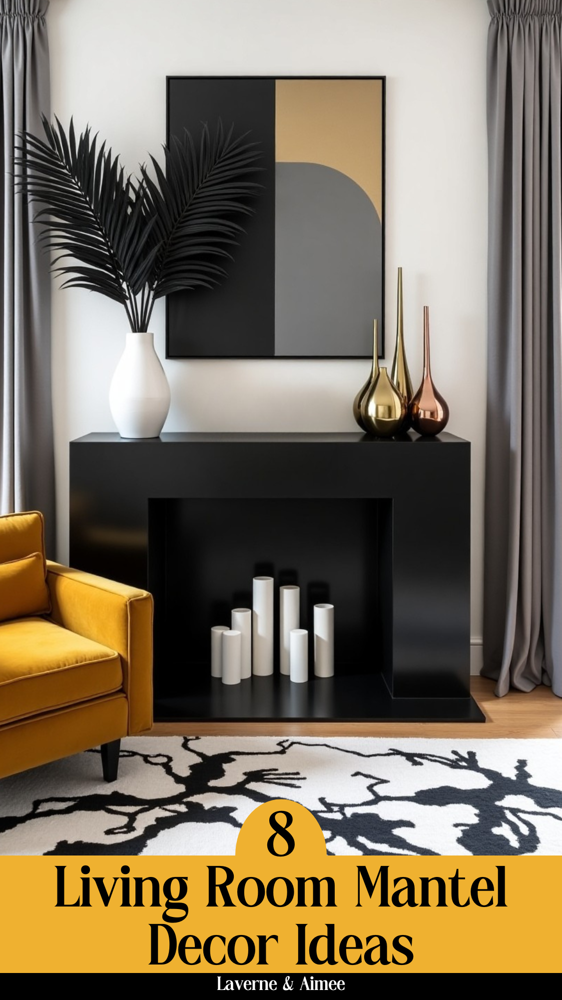 FireplaceMantel_ContemporaryArt Fireplace Mantel Ideas