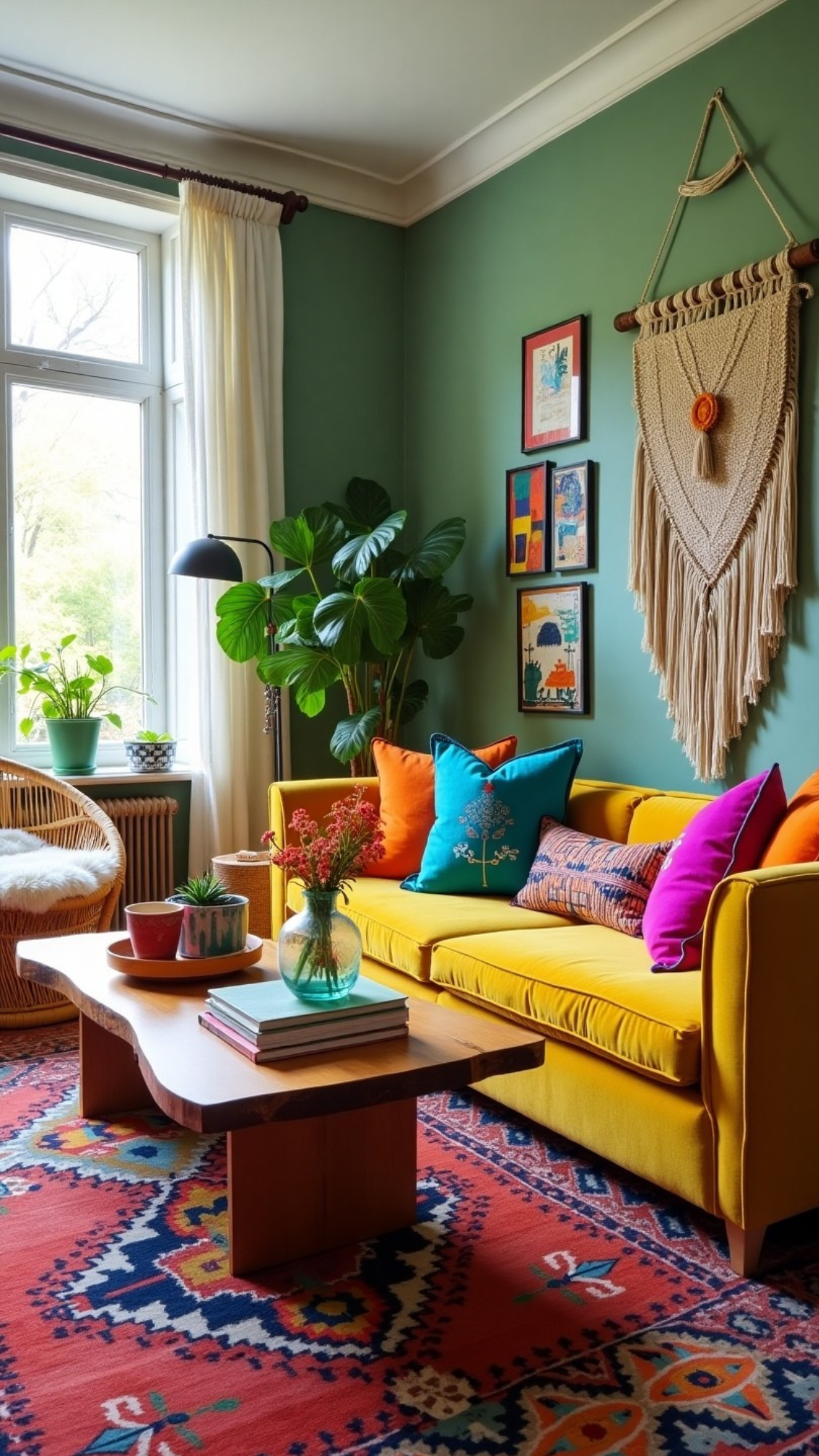 Colorful Boho Living Room