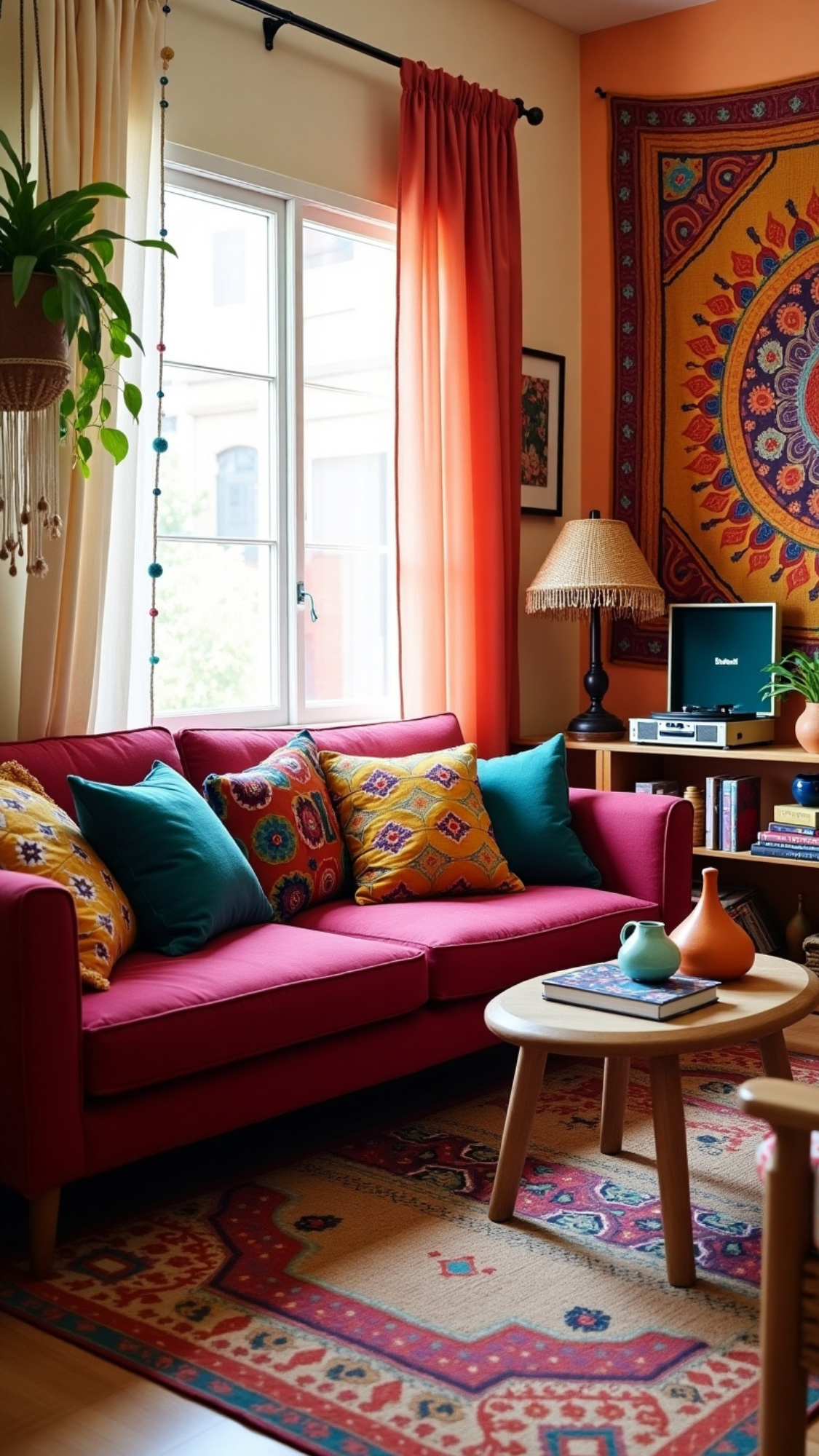 Colorful Boho Living Room