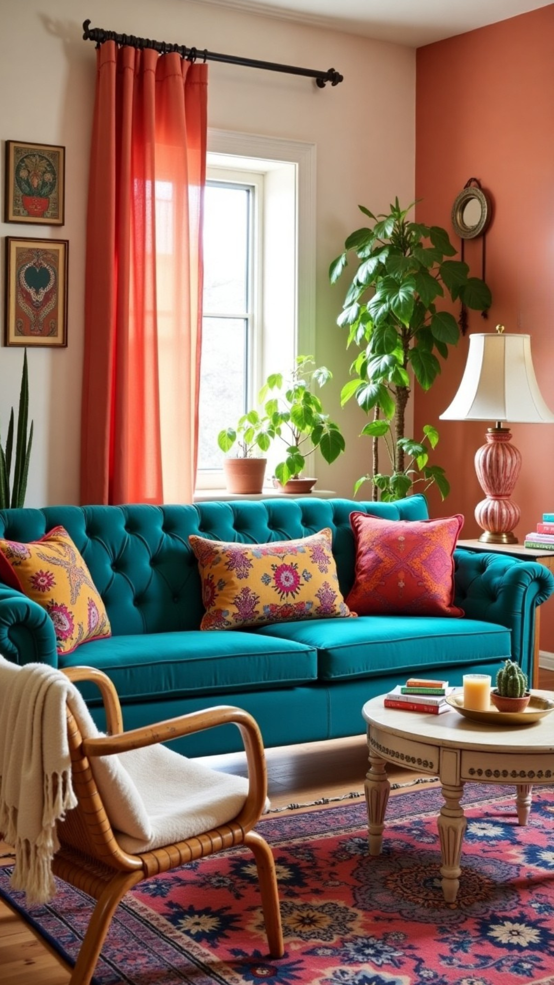 Colorful Boho Living Room