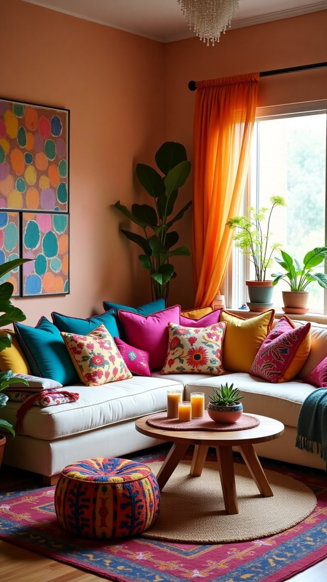 Colorful Boho Living Room