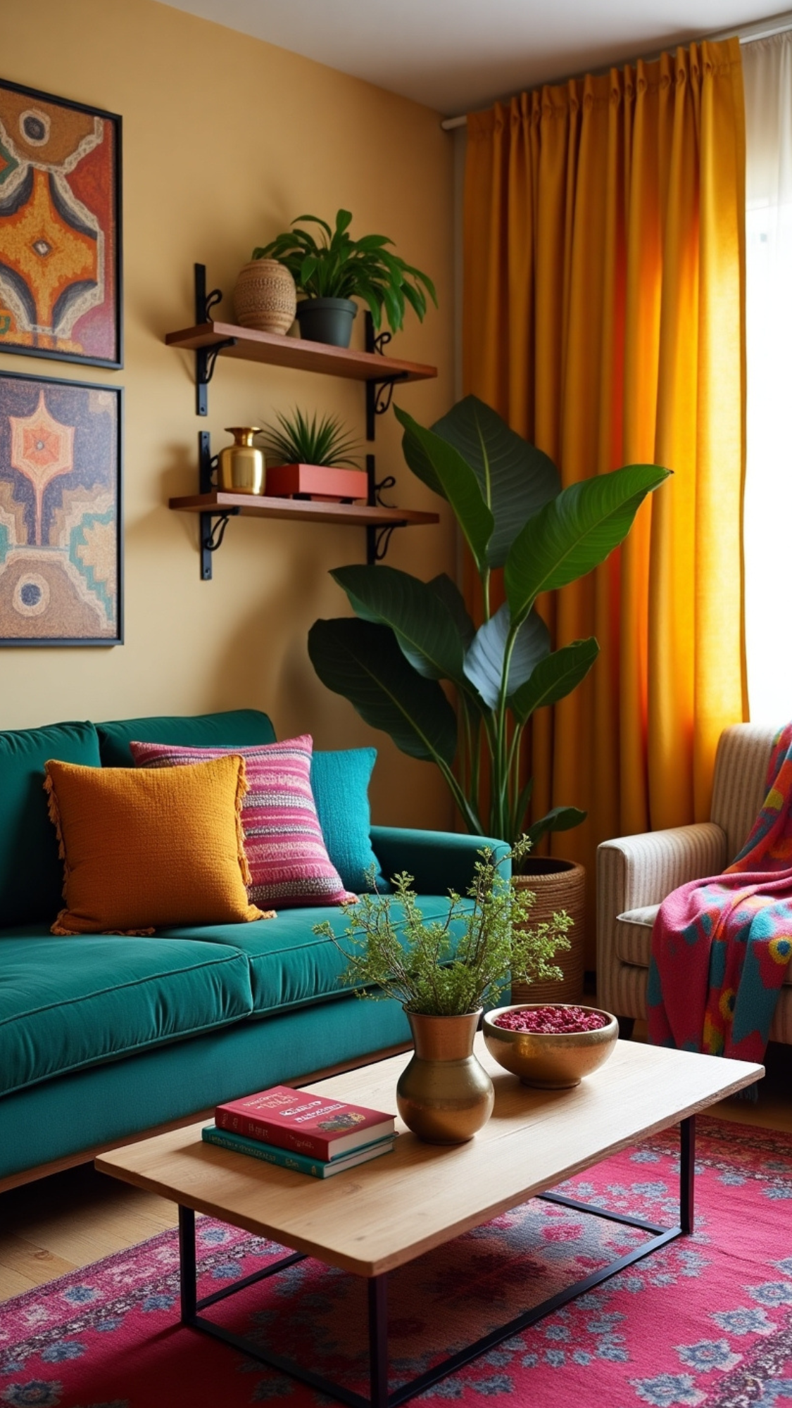 Colorful Boho Living Room