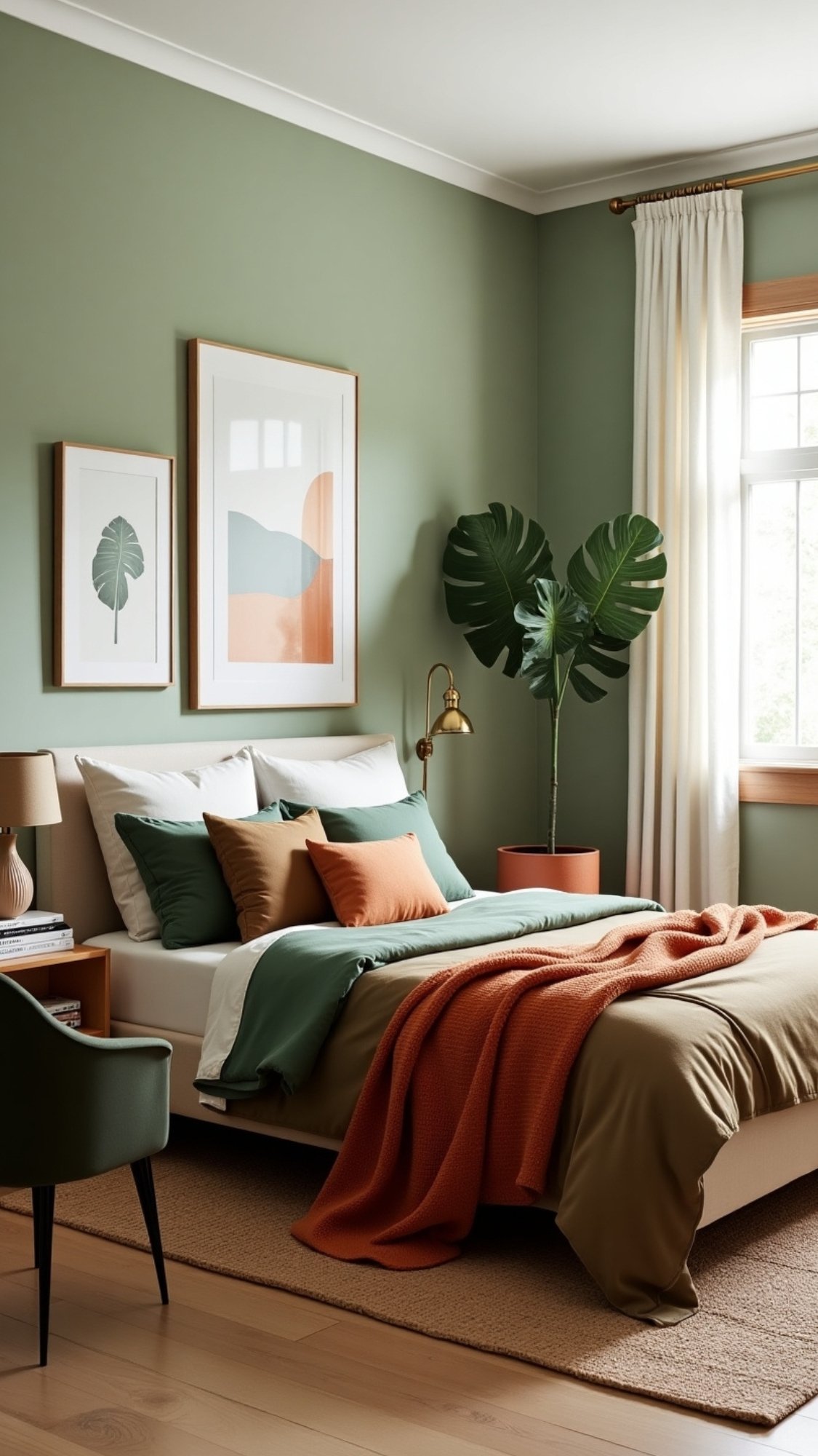 Green Colour Palette With Terracotta